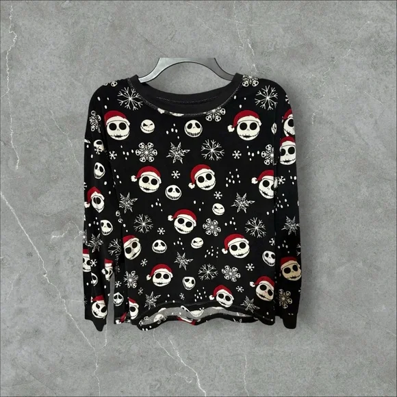 Disney Black and Cream Nightmare Before Christmas Pajama Top - Picture 2 of 4